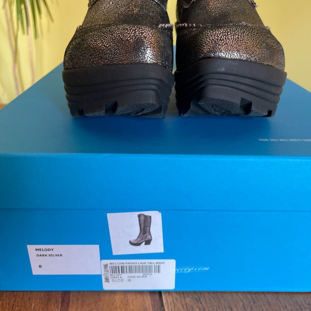 Fluevog Mellow Melody Tall Lace-Up Brogue Boots - Picture 5 of 11